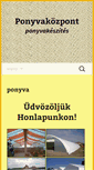 Mobile Screenshot of ponyvakeszites.com