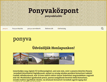 Tablet Screenshot of ponyvakeszites.com